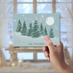 Blue Spruce Flat Weihnachtskarte Feiertagskarte