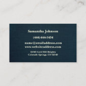 Blue Spruce Gold Key Real Anwesen Business Card Visitenkarte (Rückseite)