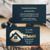 Blue Spruce Gold Key Real Anwesen Business Card Visitenkarte