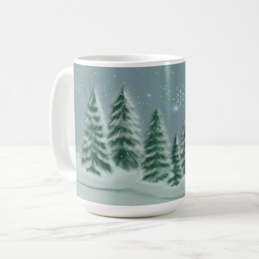 Blue Spruce Holiday Mug Kaffeetasse (Vorderseite Links)