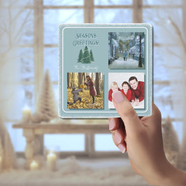 Blue Spruce Magic Forest Holiday Card Feiertagskarte