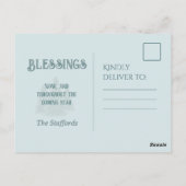 Blue Spruce Magisches Weihnachtsportrait Postcard Postkarte (Rückseite)