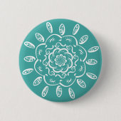 Blue Spruce Mandala Button (Vorderseite)