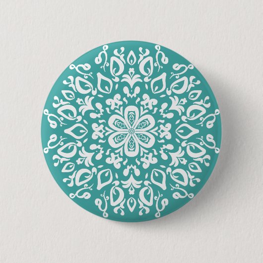 Blue Spruce Mandala Button (Vorderseite)