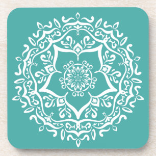 Blue Spruce Mandala Getränkeuntersetzer