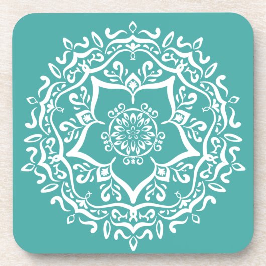 Blue Spruce Mandala Getränkeuntersetzer (Vorderseite)
