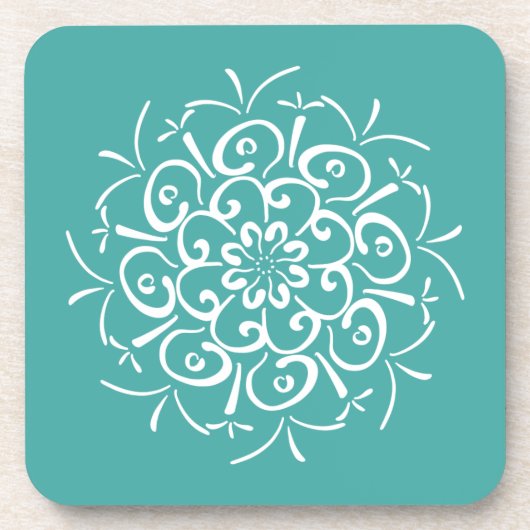 Blue Spruce Mandala Getränkeuntersetzer (Vorderseite)