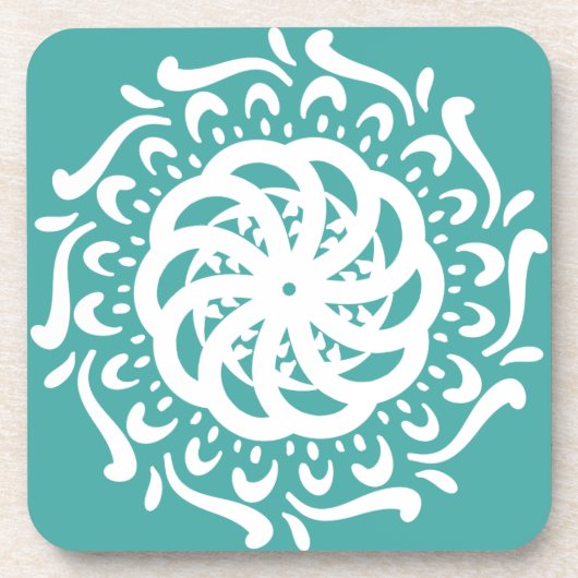 Blue Spruce Mandala Getränkeuntersetzer (Vorderseite)