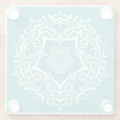 Blue Spruce Mandala Glasuntersetzer (Rückseite)