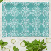 Blue Spruce Mandala Handtuch (Gefaltet)