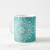 Blue Spruce Mandala Kaffeetasse (Vorderseite Links)