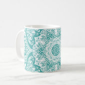 Blue Spruce Mandala Kaffeetasse (Vorderseite Links)
