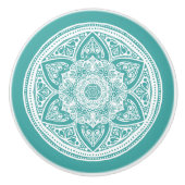Blue Spruce Mandala Keramikknauf (Vorderseite)