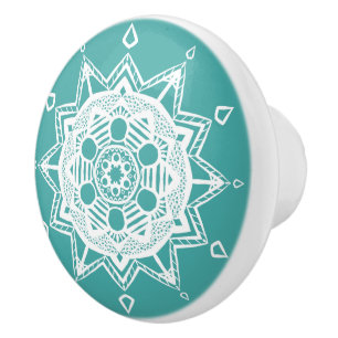 Blue Spruce Mandala Keramikknauf