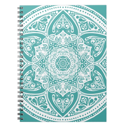 Blue Spruce Mandala Notizblock (Vorderseite)