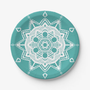 Blue Spruce Mandala Pappteller