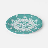 Blue Spruce Mandala Pappteller (Schrägansicht)