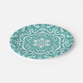 Blue Spruce Mandala Pappteller (Schrägansicht)