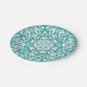 Blue Spruce Mandala Pappteller (Schrägansicht)