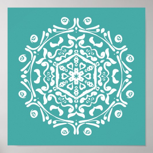 Blue Spruce Mandala Poster (Vorne)