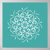 Blue Spruce Mandala Poster (Vorne)