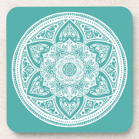 Blue Spruce Mandala Untersetzer (Vorderseite)
