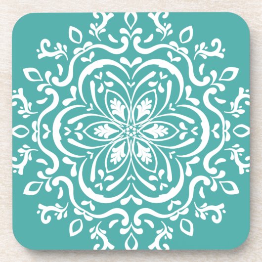 Blue Spruce Mandala Untersetzer (Vorderseite)