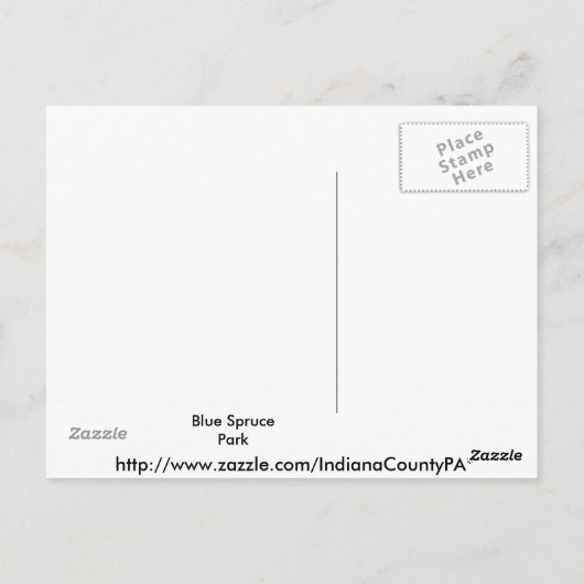 Blue Spruce Park #2 Postkarte (Rückseite)