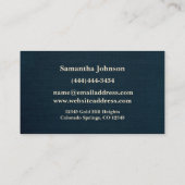 Blue Spruce Real Anwesen Business Card Visitenkarte (Rückseite)