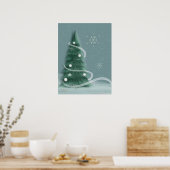 Blue Spruce Weihnachtsbaum Poster (Küche)