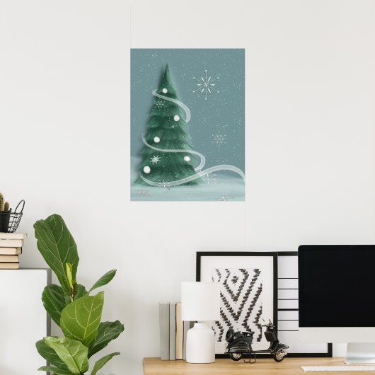 Blue Spruce Weihnachtsbaum Poster (Heimbüro)
