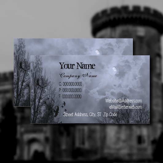 Blue Spuk Sky Custom Business Cards Visitenkarte
