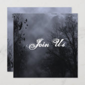 Blue Spuk Sky Custom Halloween Einladungen (Vorne/Hinten)