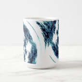Blue Spun Thread Fraktal Design Kaffeetasse (Mittel)