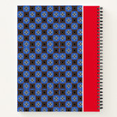 Blue Square Design Spiral Notebook Notizblock (Rückseite)