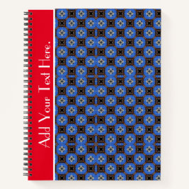 Blue Square Design Spiral Notebook Notizblock