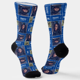 Blue Square Foto Abschluss Class Year Sounds Socken