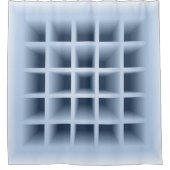 Blue square holes pattern duschvorhang (Vorderseite)