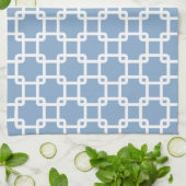 Blue Square Link Pattern Küche Handtücher (Gefaltet)
