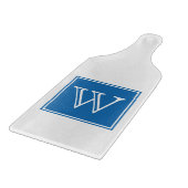 Blue Square Monogram Cutting Board Schneidebrett (Ecke)