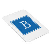 Blue Square Monogram Flexi Magnet (Rechte Seite)
