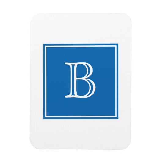 Blue Square Monogram Flexi Magnet (Vertikal)