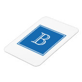 Blue Square Monogram Flexi Magnet (Linke Seite)