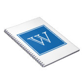 Blue Square Monogram Notebook Notizblock (Rechte Seite)
