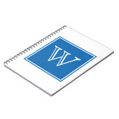 Blue Square Monogram Notebook Notizblock (Linke Seite)