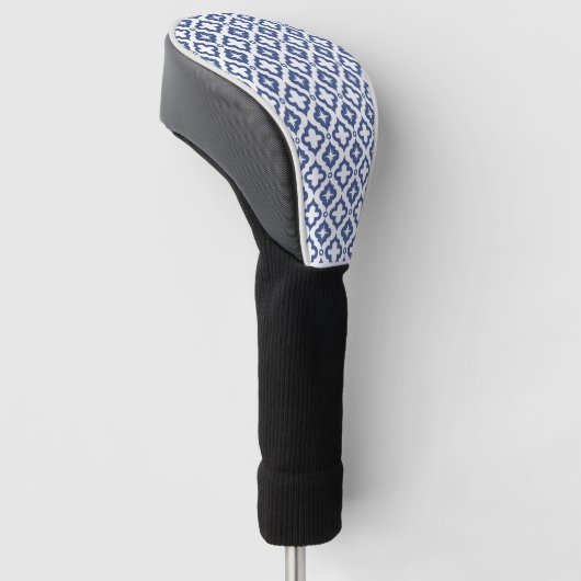 Blue Square Pattern Golf Cover Golf Headcover (angewinkelt)