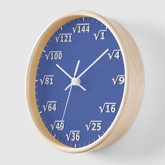 Blue Square Root Clock Mathematik Uhr (Winkel)