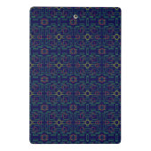 Blue Squares Geometric Mini-Zwischenablage Mini Klemmbrett (Rückseite)
