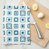 Blue Squares in Blue Squares auf blauen Plätzen Handtuch (Viertel Falte)