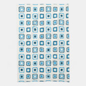 Blue Squares in Blue Squares auf blauen Plätzen Handtuch (Vertikal)